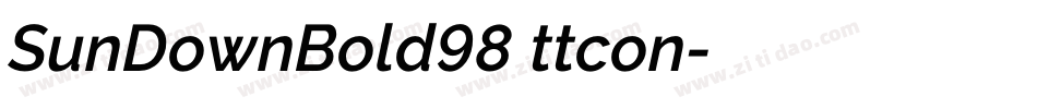 SunDownBold98 ttcon字体转换